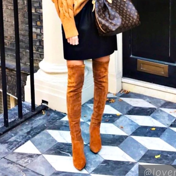 Goodnight Macaroon Shoes - NEW Over the knee leather boots